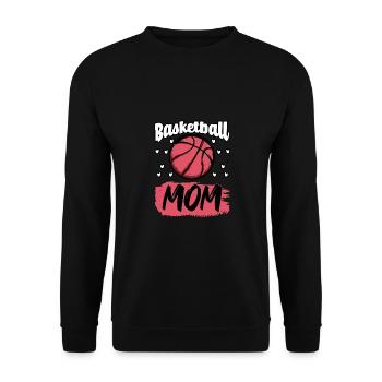 Basketball Mommy Hoops Basketball - Unisex Sweatshirt - black - Front - Alina (178cm) & Michal (187cm)