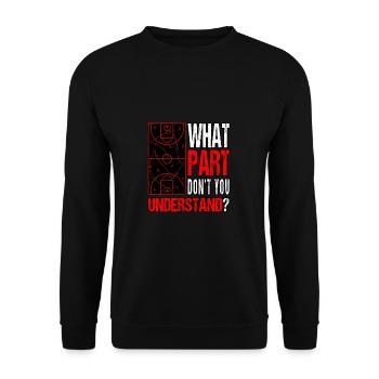 Spiel Sport Baller Strategie Basketball - Unisex Pullover - Schwarz - Vorne - Alina (178cm) & Michal (187cm)
