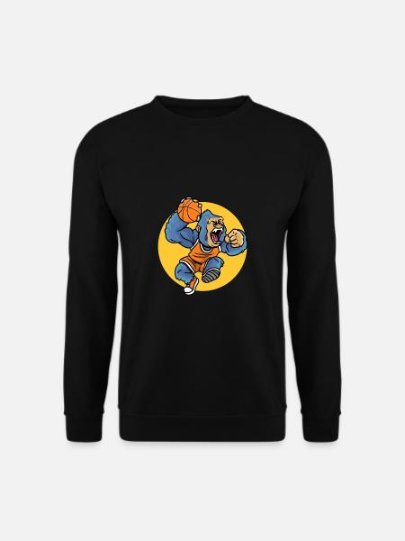 Korb Sport Baller Basketball Gorilla - Unisex Pullover - Schwarz