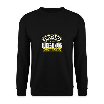 Sport Opa Bungee Jumping Opa - Unisex Pullover - Schwarz - Vorne - Alina (178cm) & Michal (187cm)