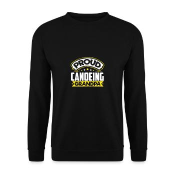 Sports Grandpa Canoeing Grandpa - Unisex Sweatshirt - black - Front - Alina (178cm) & Michal (187cm)