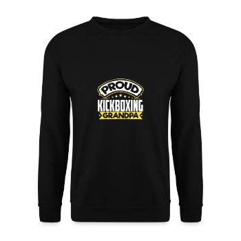 Sport Opa Kickboxen Opa - Unisex Pullover - Schwarz - Vorne - Alina (178cm) & Michal (187cm)