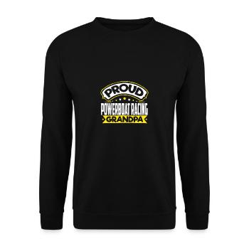 Sports Grandpa Powerboat Racing Grandpa - Unisex Sweatshirt - black - Front - Alina (178cm) & Michal (187cm)