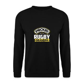Sports Papy Rugby Papi - Sweat-shirt Unisexe - noir - Devant - Alina (178cm) & Michal (187cm)