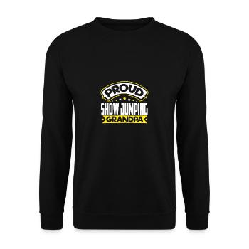 Sports Papy Saut d’obstacles Papi - Sweat-shirt Unisexe - noir - Devant - Alina (178cm) & Michal (187cm)
