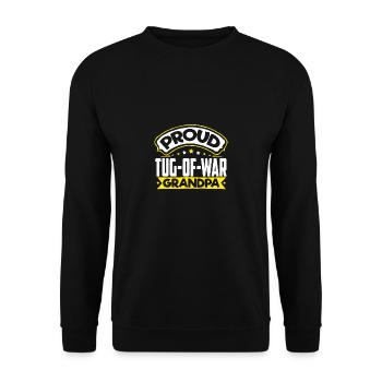 Sports Grandpa Tug-of-War Grandpa - Unisex Sweatshirt - black - Front - Alina (178cm) & Michal (187cm)