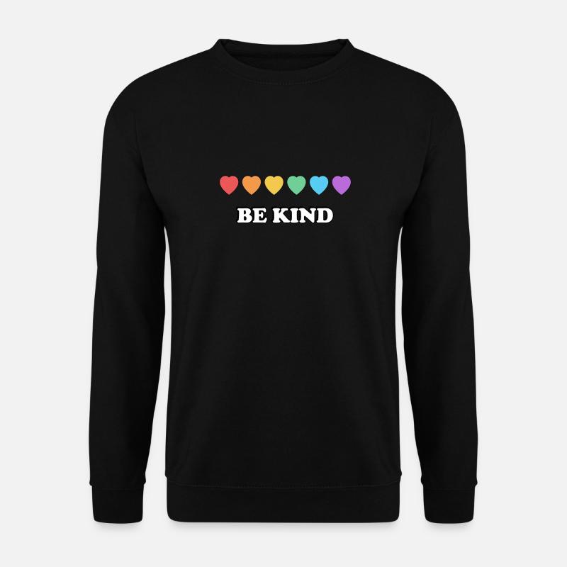 Sei du Rainbow Hearts - Unisex Pullover - Schwarz