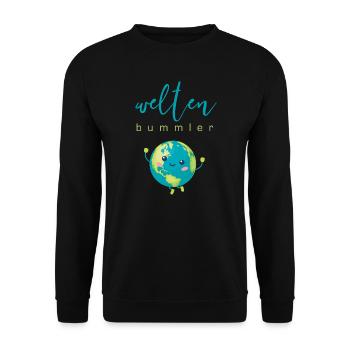 globe-trotter - Sweat-shirt Unisexe - noir - Devant - Alina (178cm) & Michal (187cm)