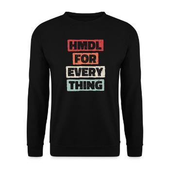 HMDL for Evth - Alhamdulillah for everything - Unisex Sweatshirt - black - Front - Alina (178cm) & Michal (187cm)