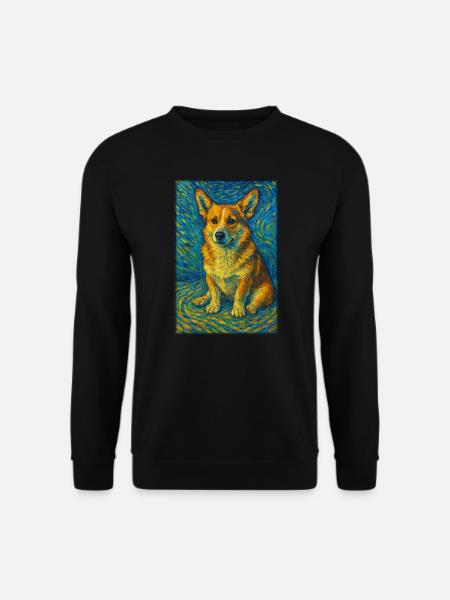 Corgi in the whirl - Unisex Sweatshirt - black