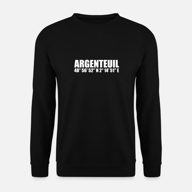 Coordonnées d’Argenteuil - Sweat-shirt Unisexe - noir