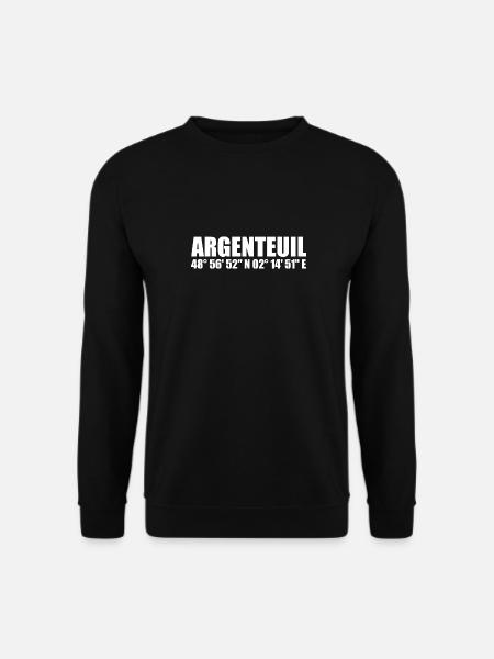 Coordonnées d’Argenteuil - Sweat-shirt Unisexe - noir
