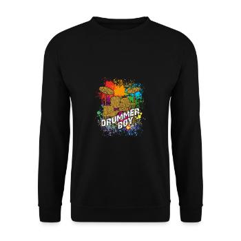 Drummer Boy - Drums - Drummer - Unisex Pullover - Schwarz - Vorne - Alina (178cm) & Michal (187cm)