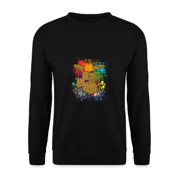 Drums - Drummer - Unisex Pullover - Schwarz - Vorne - Alina (178cm) & Michal (187cm)