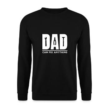 Papa répare tout - Sweat-shirt Unisexe - noir - Devant - Alina (178cm) & Michal (187cm)