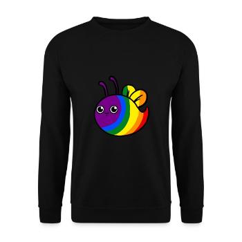 Gay Bee LGBT Gay Pride - Unisex Sweatshirt - black - Front - Alina (178cm) & Michal (187cm)