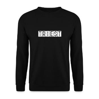 Trieste airport sign - Unisex Sweatshirt - black - Front - Alina (178cm) & Michal (187cm)