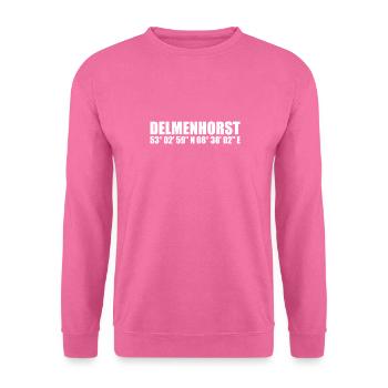 Delmenhorst Koordinaten - Unisex Pullover - Pink - Vorne