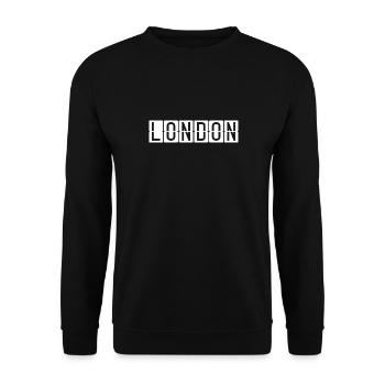 Panneau de l’aéroport de Londres - Sweat-shirt Unisexe - noir - Devant - Alina (178cm) & Michal (187cm)