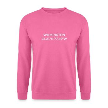 Coordonnées Wilmington, Caroline du Nord, États-Unis - Sweat-shirt Unisexe - rose - Devant