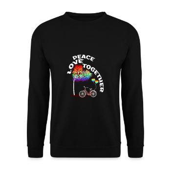Valentine's Day LGBTQ Queer Partner Dear Couples Peace - Unisex Sweatshirt - black - Front - Alina (178cm) & Michal (187cm)