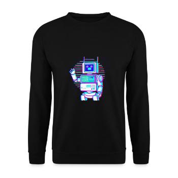 i'm not a robot - Unisex Sweatshirt - black - Front - Alina (178cm) & Michal (187cm)