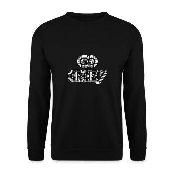 Verrückter Text - Unisex Pullover - Schwarz - Vorne - Alina (178cm) & Michal (187cm)