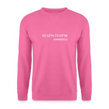 Springfield Massachusetts USA Koordinaten - Unisex Pullover - Pink - Vorne