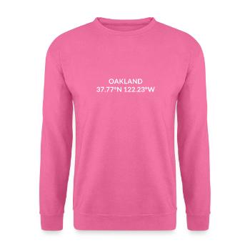 Oakland California USA Koordinaten - Unisex Pullover - Pink - Vorne