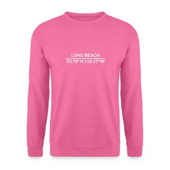 Long Beach California USA Koordinaten - Unisex Pullover - Pink - Vorne