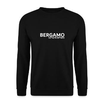 Bergamo Koordinaten - Unisex Pullover - Schwarz - Vorne - Alina (178cm) & Michal (187cm)