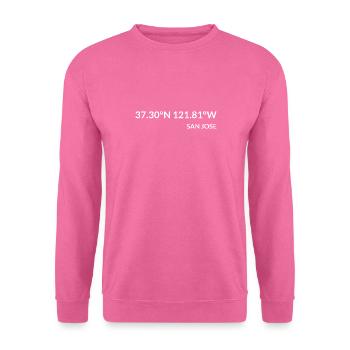 San Jose California USA Koordinaten - Unisex Pullover - Pink - Vorne