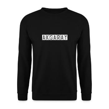 Panneau de l’aéroport d’Aksaray - Sweat-shirt Unisexe - noir - Devant - Alina (178cm) & Michal (187cm)