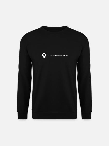 Coordonnées de Lleida - Sweat-shirt Unisexe - noir