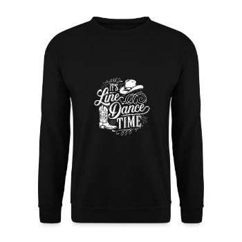 Line Dance Time Line Dancing Dancing - Unisex Sweatshirt - black - Front - Alina (178cm) & Michal (187cm)