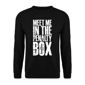 Meet Me In The Penalty Box - Unisex Sweatshirt - black - Front - Alina (178cm) & Michal (187cm)