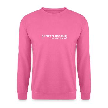 Leiden (Stadt) Koordinaten - Unisex Pullover - Pink - Vorne