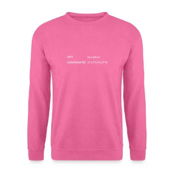 Springfield Missouri USA Koordinaten - Unisex Pullover - Pink - Vorne