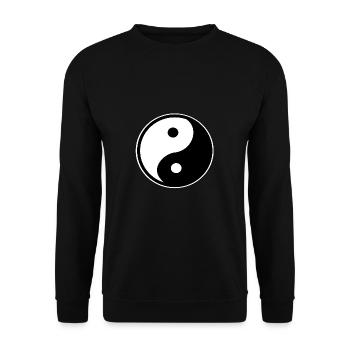 Ying Yang - Unisex Sweatshirt - black - Front - Alina (178cm) & Michal (187cm)
