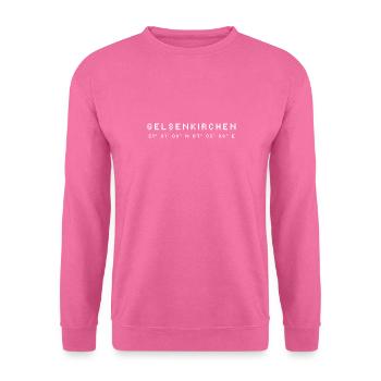Coordonnées de Gelsenkirchen - Sweat-shirt Unisexe - rose - Devant