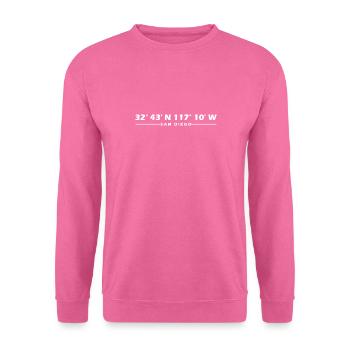 San Diego Koordinaten - Unisex Pullover - Pink - Vorne