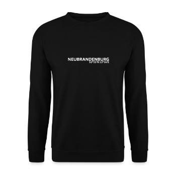 Neubrandenburg Koordinaten - Unisex Pullover - Schwarz - Vorne - Alina (178cm) & Michal (187cm)