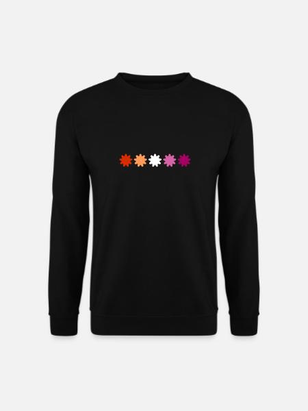 Subtle Lesbian Pride flowers - Unisex Sweatshirt - black