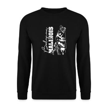 BELGIAN MALINOIS Wilsigns Sports canins IGP Chiens - Sweat-shirt Unisexe - noir - Devant - Alina (178cm) & Michal (187cm)