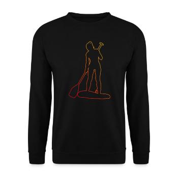 Standup Paddleboard Standup Paddling Men - Unisex Sweatshirt - black - Front - Alina (178cm) & Michal (187cm)