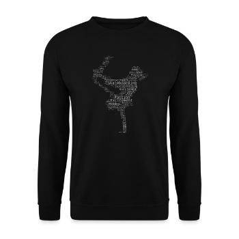 Skateboard Hommes Skateboarders Skating Femmes - Sweat-shirt Unisexe - noir - Devant - Alina (178cm) & Michal (187cm)