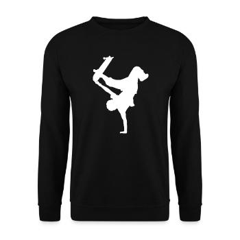 Skateurs masculins Skateurs féminins Skateurs - Sweat-shirt Unisexe - noir - Devant - Alina (178cm) & Michal (187cm)