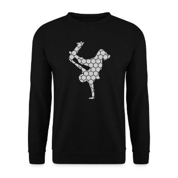 Skateur Homme Skateur Skateur Skateboard - Sweat-shirt Unisexe - noir - Devant - Alina (178cm) & Michal (187cm)