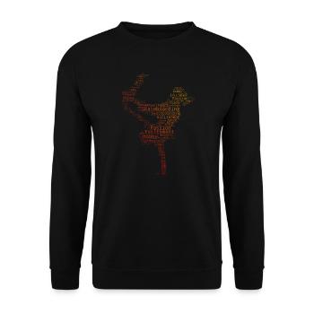 Skater Femmes Skateboarder Skateboard Hommes - Sweat-shirt Unisexe - noir - Devant - Alina (178cm) & Michal (187cm)