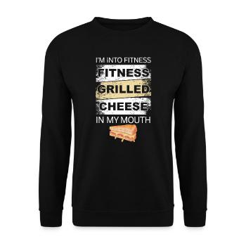Love Grilled Cheese Please Cheesemaker Cheesy Food - Unisex Sweatshirt - black - Front - Alina (178cm) & Michal (187cm)